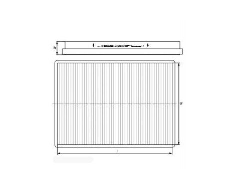 Filter, kupéventilation LA 44 Mahle