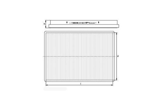 Filter, kupéventilation LA 44 Mahle