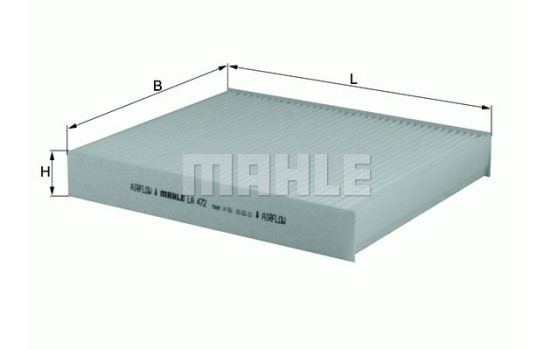 Filter, kupéventilation LA 472 Mahle