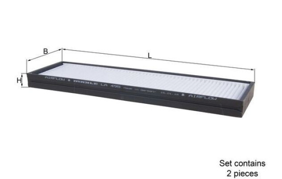 Filter, kupéventilation LA 495/S Mahle
