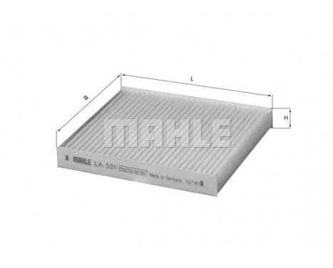 Filter, kupéventilation LA 531 Mahle