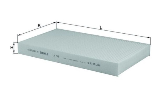 Filter, kupéventilation LA 56 Mahle, bild 2