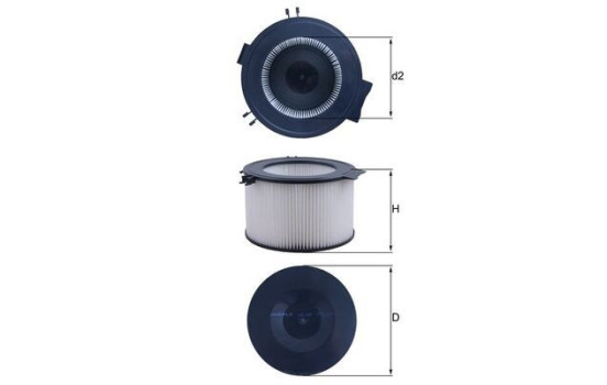 Filter, kupéventilation LA 65 Mahle, bild 2