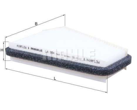 Filter, kupéventilation LA 854 Mahle