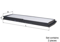 Filter, kupéventilation LA 862/S Mahle