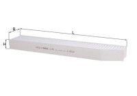 Filter, kupéventilation LA 897 Mahle
