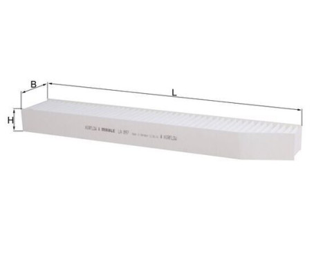 Filter, kupéventilation LA 897 Mahle