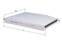 Filter, kupéventilation LA 947 Mahle