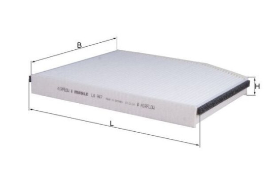 Filter, kupéventilation LA 947 Mahle