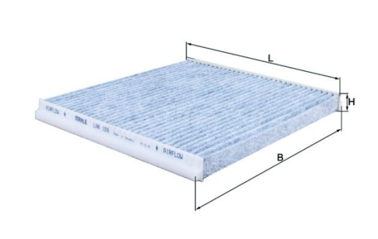 Filter, kupéventilation LAK 109 Mahle