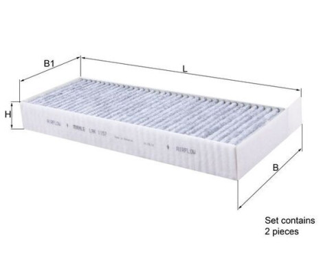 Filter, kupéventilation LAK 1157/S Mahle