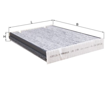 Filter, kupéventilation LAK 1198 Mahle