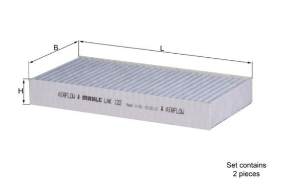 Filter, kupéventilation LAK 122/S Mahle