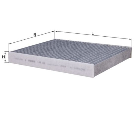 Filter, kupéventilation LAK 153 Mahle, bild 2