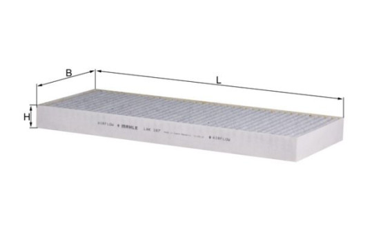 Filter, kupéventilation LAK 167 Mahle, bild 2
