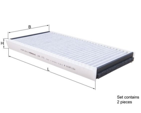 Filter, kupéventilation LAK 173/S Mahle, bild 2