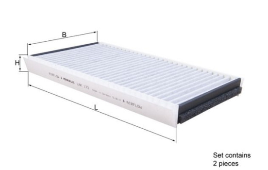 Filter, kupéventilation LAK 173/S Mahle, bild 2