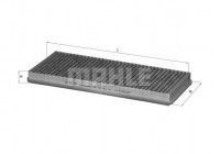 Filter, kupéventilation LAK 196 Mahle