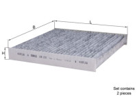 Filter, kupéventilation LAK 216 Mahle