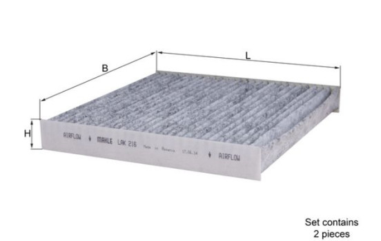 Filter, kupéventilation LAK 216 Mahle