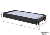 Filter, kupéventilation LAK 221/S Mahle