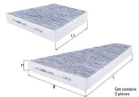 Filter, kupéventilation LAK 225/S Mahle
