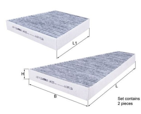 Filter, kupéventilation LAK 225/S Mahle