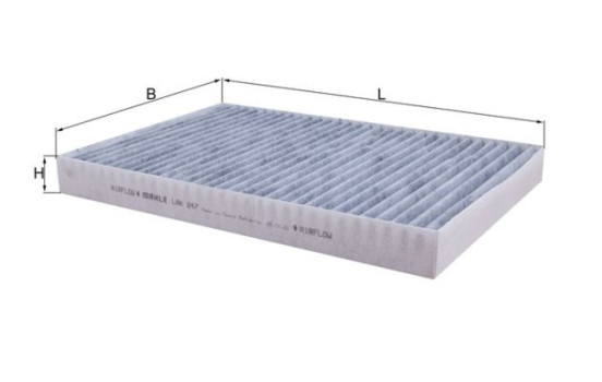 Filter, kupéventilation LAK 247 Mahle, bild 2