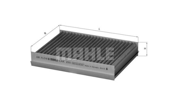 Filter, kupéventilation LAK 250 Mahle