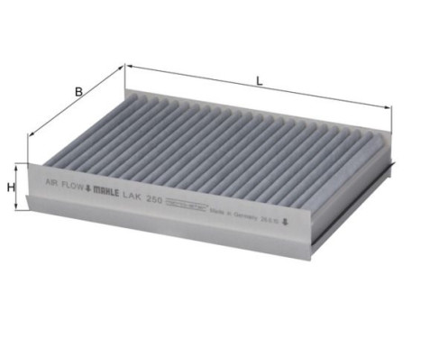 Filter, kupéventilation LAK 250 Mahle, bild 2
