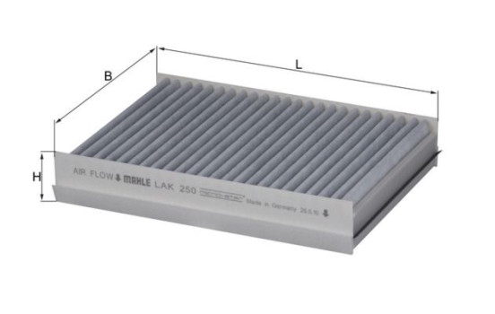 Filter, kupéventilation LAK 250 Mahle, bild 2