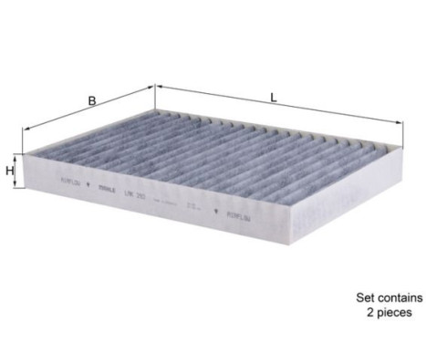 Filter, kupéventilation LAK 292/S Mahle