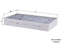 Filter, kupéventilation LAK 295/S Mahle