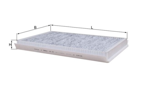 Filter, kupéventilation LAK 307 Mahle, bild 2