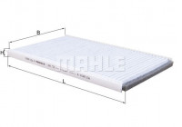 Filter, kupéventilation LAK 33 Mahle