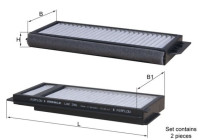 Filter, kupéventilation LAK 346/S Mahle