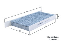 Filter, kupéventilation LAK 426/S Mahle