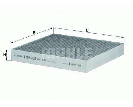 Filter, kupéventilation LAK 436 Mahle