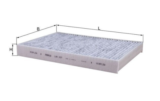 Filter, kupéventilation LAK 437 Mahle, bild 2