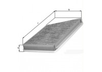Filter, kupéventilation LAK 57 Mahle