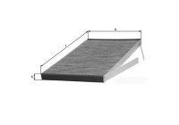 Filter, kupéventilation LAK 58 Mahle