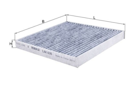 Filter, kupéventilation LAK 636 Mahle