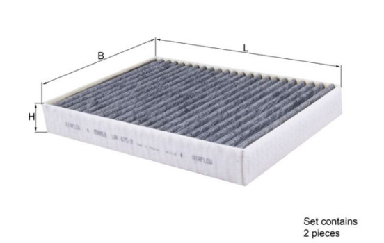 Filter, kupéventilation LAK 675/2/S Mahle