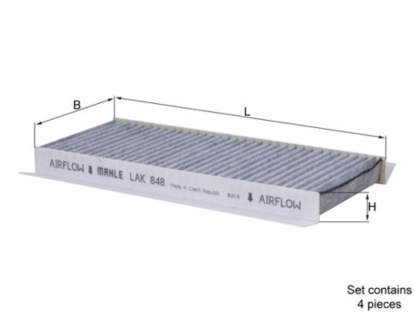 Filter, kupéventilation LAK 848/S Mahle