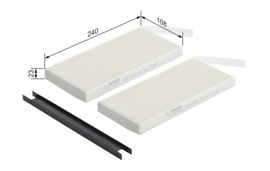 Filter, kupéventilation M2078 Bosch, bild 5