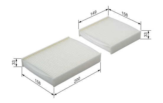 Filter, kupéventilation M2136 Bosch, bild 5
