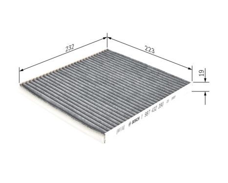 Filter, kupéventilation R2390 Bosch, bild 5