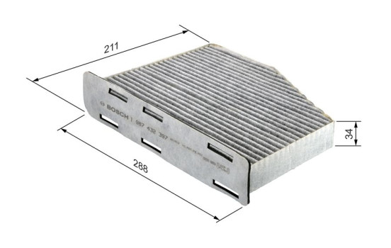 Filter, kupéventilation R2397 Bosch, bild 9