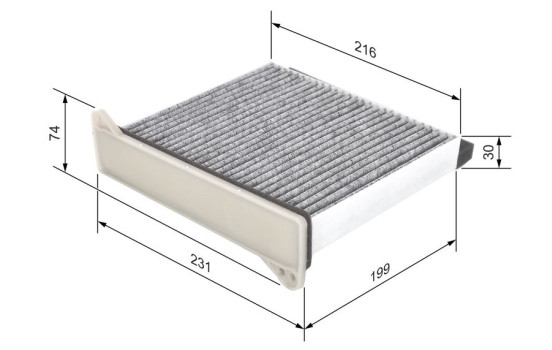 Filter, kupéventilation R2426 Bosch, bild 7