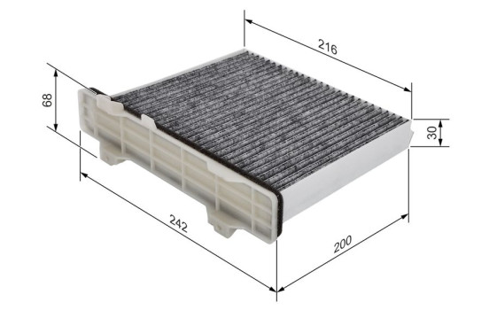 Filter, kupéventilation R2498 Bosch, bild 7
